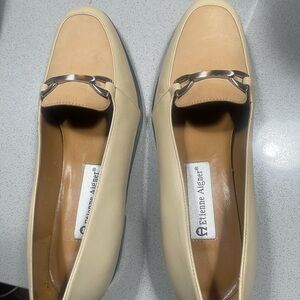 Etienne Aigner Women's Tan and Cream Loafers